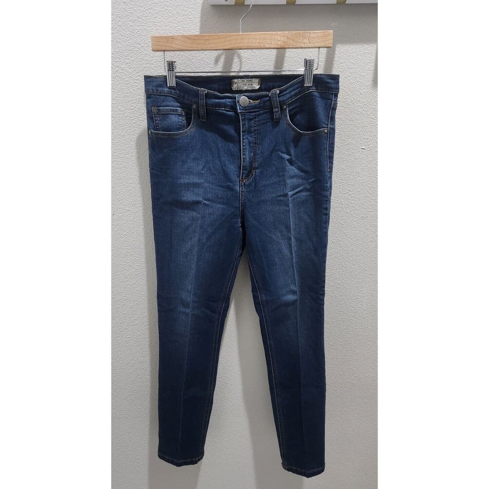Free People Jeans Women's Size 30 High‎ Rise Skinny Leg Stretch Medium Wash Blue - Picture 2 of 9